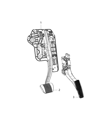 2017 Chrysler Pacifica Pedals, Brake Diagram