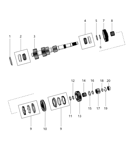 2012 Dodge Challenger Bearing Diagram for 68055742AA