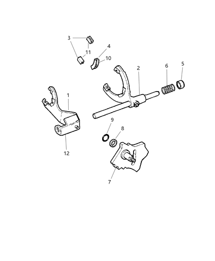 2005 Dodge Ram 1500 Lever-Transfer Case Diagram for 5133179AA