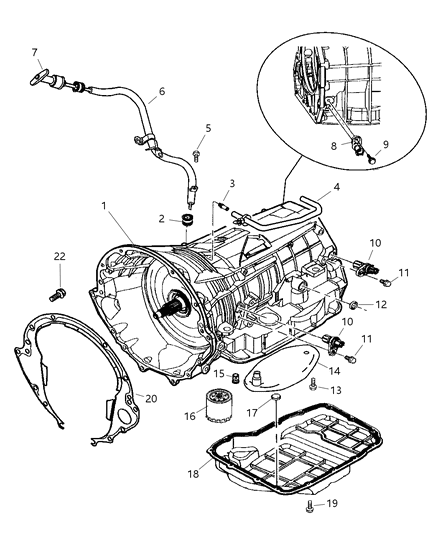 2002 Jeep Liberty Case & Related Parts Diagram