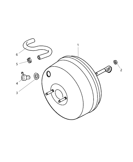 1999 Jeep Wrangler Booster-Power Brake Diagram for 4798158