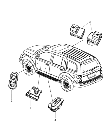 2008 Chrysler Aspen Switches Seat Diagram