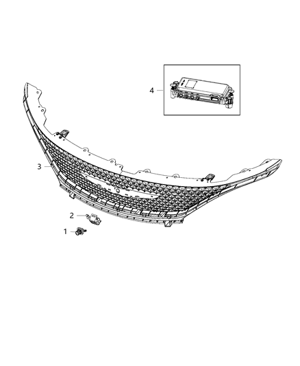 2018 Chrysler Pacifica Bracket-Camera Diagram for 68223696AC