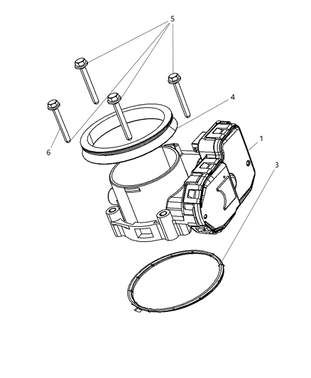 2008 Chrysler Aspen Throttle Body & Related Diagram