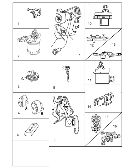 2000 Chrysler Cirrus Switches Diagram