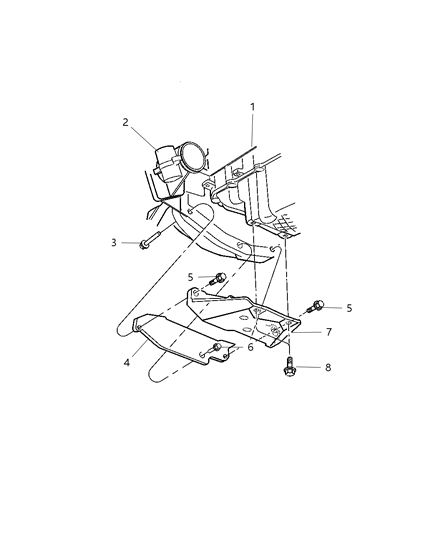 2003 Chrysler Sebring Sedan & Convertible Structural Collar Diagram 1