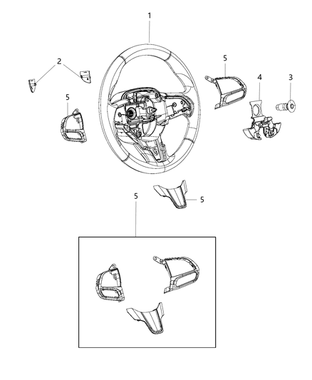 2020 Chrysler 300 Steering Wheel Assembly Diagram 1