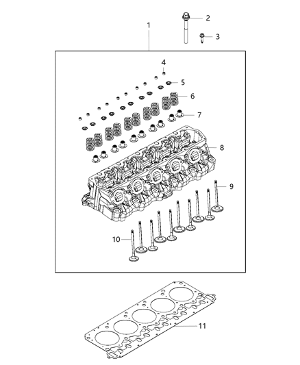 2013 Dodge Viper Head-Cylinder Diagram for RL037711AF