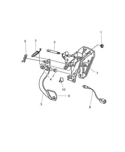 2000 Chrysler Sebring Clutch Pedal Diagram