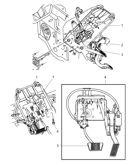 2004 Dodge Durango Brake Pedal Diagram