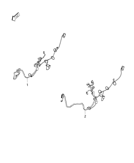 2014 Ram ProMaster 3500 Wiring-Front Door Diagram for 68171803AB