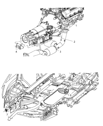 2007 Jeep Commander Exhaust Muffler And Tailpipe Diagram for 52090456AE