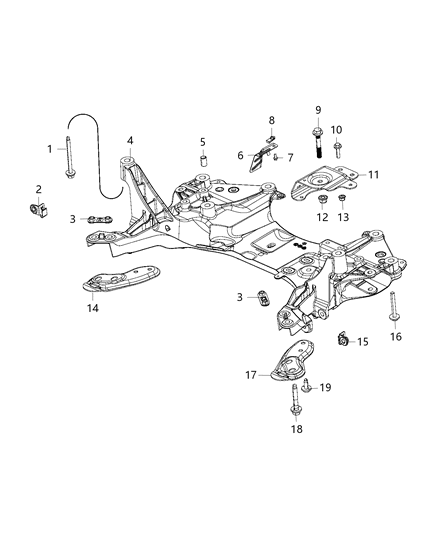 2018 Jeep Cherokee Bolt-HEXAGON FLANGE Head Diagram for 6102403AA