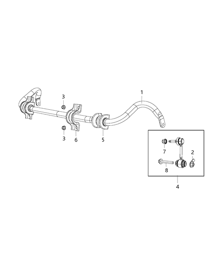 2020 Dodge Durango Bar-Front Diagram for 68252204AD