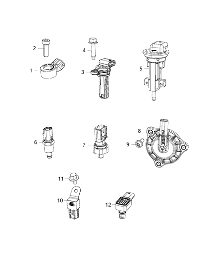 2017 Chrysler 300 Sensors, Engine Diagram 1