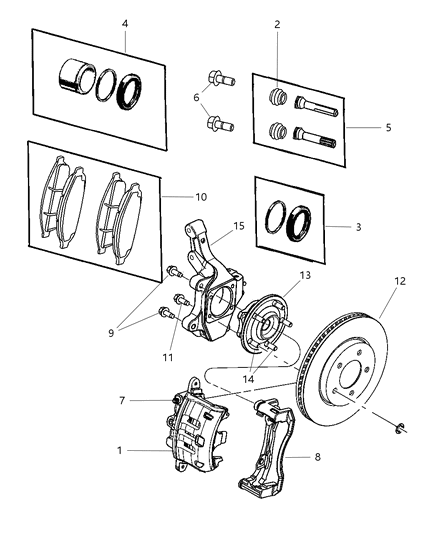 2008 Chrysler Pacifica Front Brakes Diagram