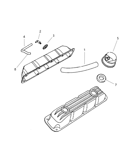 1999 Dodge Ram 2500 Tube-Vent Diagram for 53031754AB