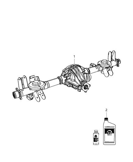 2009 Dodge Durango Axle-Service Rear Diagram for 68003657AA