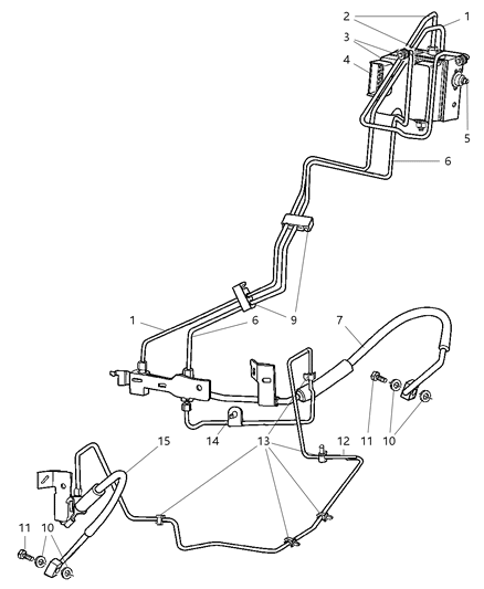 2004 Dodge Ram 1500 Anti-Lock Brake Control Module Diagram for 52010035AK