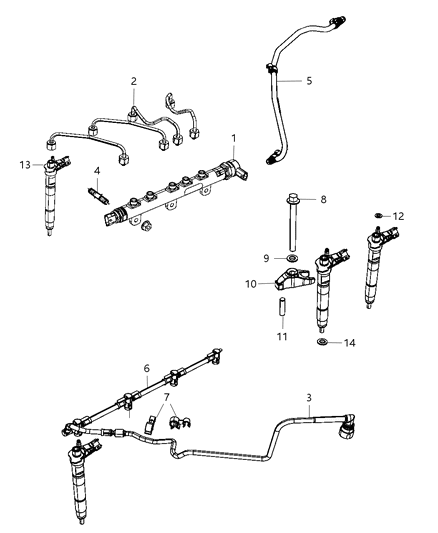 2009 Jeep Liberty Pipe Kit-Fuel Diagram for 68035771AA