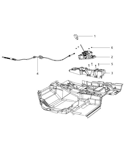 2017 Dodge Journey Gearshift Controls Diagram 1