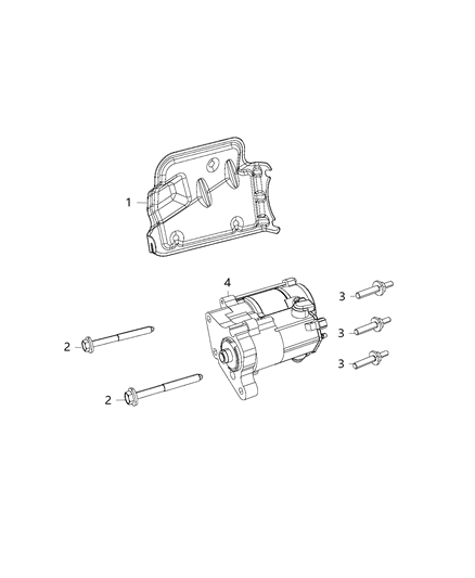 2016 Dodge Challenger Starter & Related Parts Diagram 2