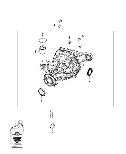 2017 Chrysler 300 Housing And Differential With Internal Components Diagram 3