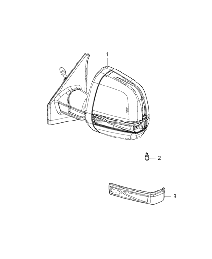 2017 Ram ProMaster City Lamps, Exterior Mirrors Diagram