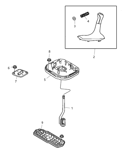 2004 Jeep Liberty Lever-Gearshift Diagram for 5102826AA