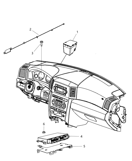 2011 Dodge Durango Module-Wireless Ignition Node Diagram for 5026534AE