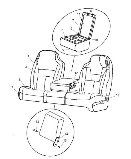 1998 Dodge Ram 2500 Quad & Club Cab Front Seat Diagram 4