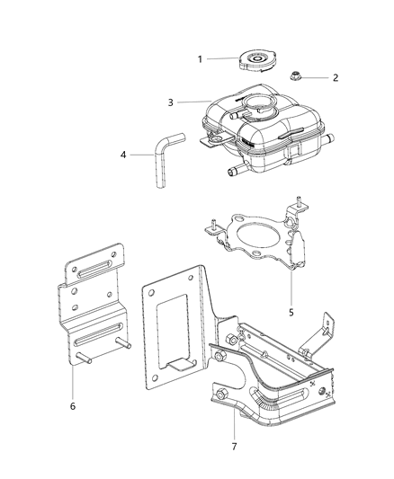 2015 Dodge Challenger Reservoir-COOLANT Diagram for 5181870AC