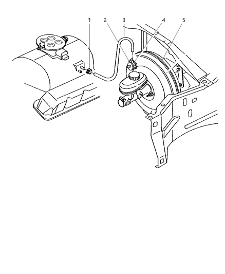 1999 Dodge Durango Booster, Power Brake Diagram