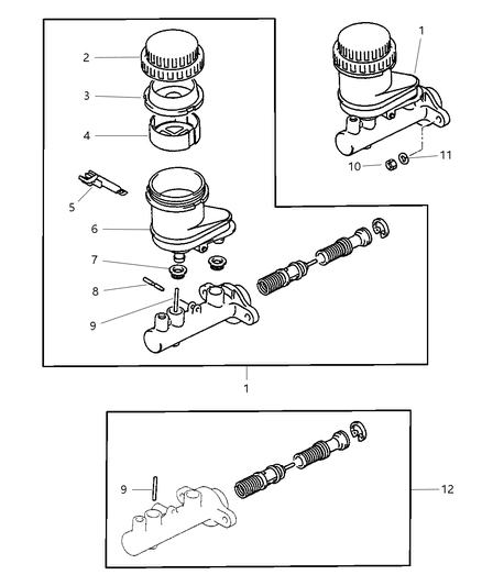 2001 Chrysler Sebring Brake Master Cylinder Diagram