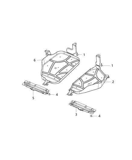 2021 Jeep Cherokee Fuel Tank Skid Plate Diagram