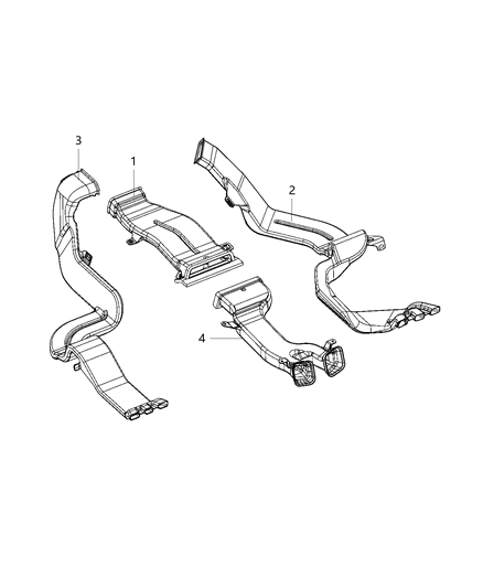 2019 Ram 5500 Duct-Floor Diagram for 68394528AA