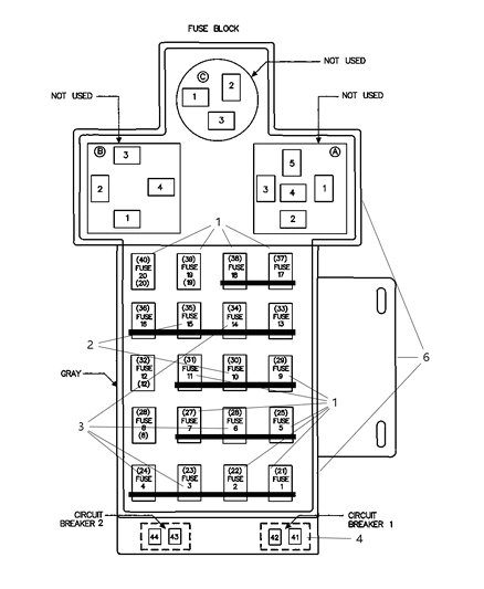 2002 Dodge Neon Fuse Block - Relay Fuses Circuit Breakers Diagram