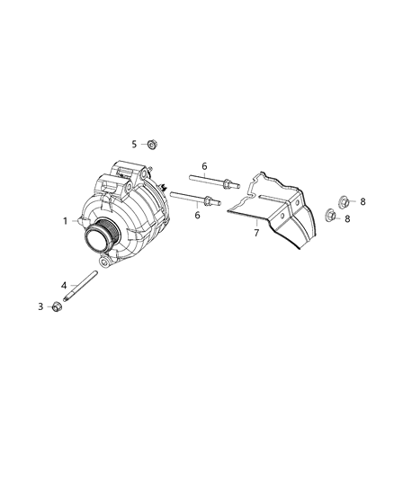 2016 Chrysler Town & Country Generator-Engine Diagram for 68272108AB