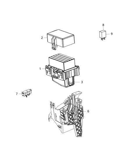 2018 Jeep Grand Cherokee Power Distribution Center Diagram 1