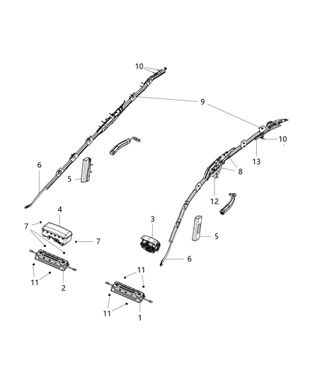 2016 Chrysler 200 Air Bag-Steering Column Opening Diagram for 68148431AB