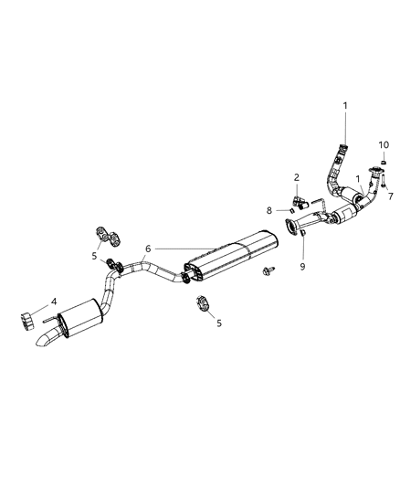 2009 Jeep Commander Exhaust System Diagram 2