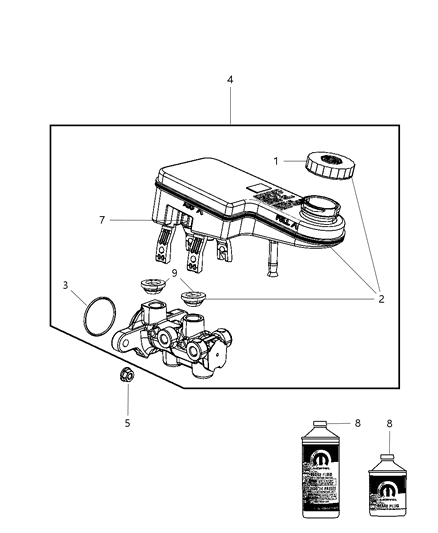 2009 Dodge Journey Master Cylinder Diagram