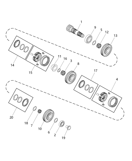 2015 Ram ProMaster 2500 Synchronizer Diagram for 68119558AA