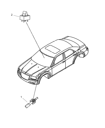 2008 Dodge Magnum Switches Body Diagram