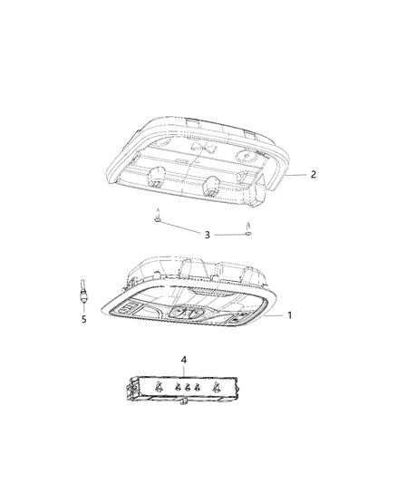 2015 Jeep Cherokee Console-Overhead Diagram for 1WG411DAAF