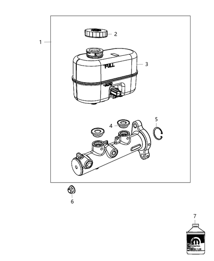 2020 Ram 3500 Pickup Brake Master Cylinder Diagram