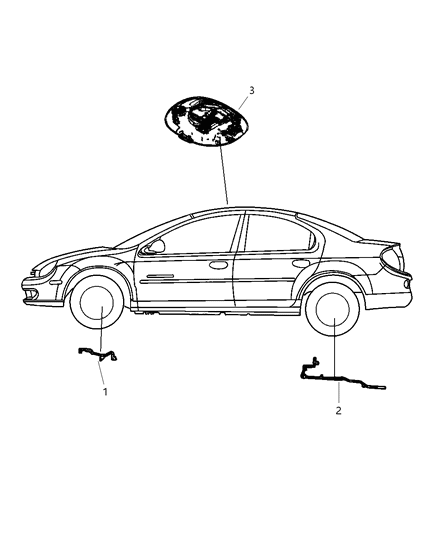 2005 Dodge Neon Sensors - Body Diagram