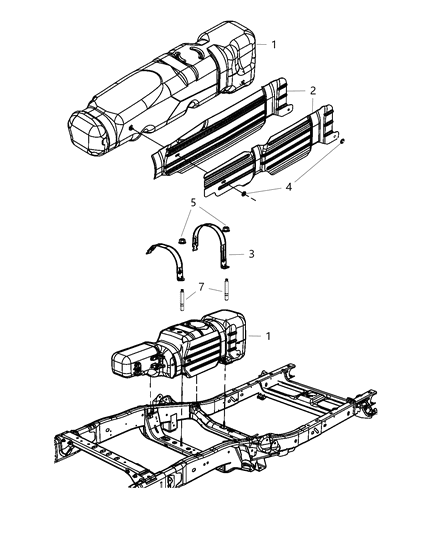 2008 Dodge Ram 3500 Fuel Tank & Related Diagram