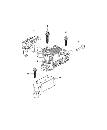 2017 Jeep Cherokee Engine Mounting Left Side Diagram 5