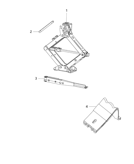 2021 Jeep Cherokee Jack-Scissors Diagram for 68144076AG